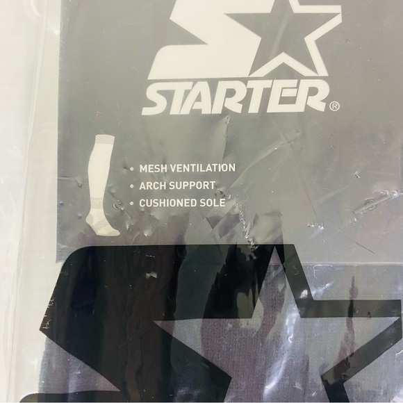 Starter 2 Pack Black Soccer Socks Size L - Picture 4 of 5